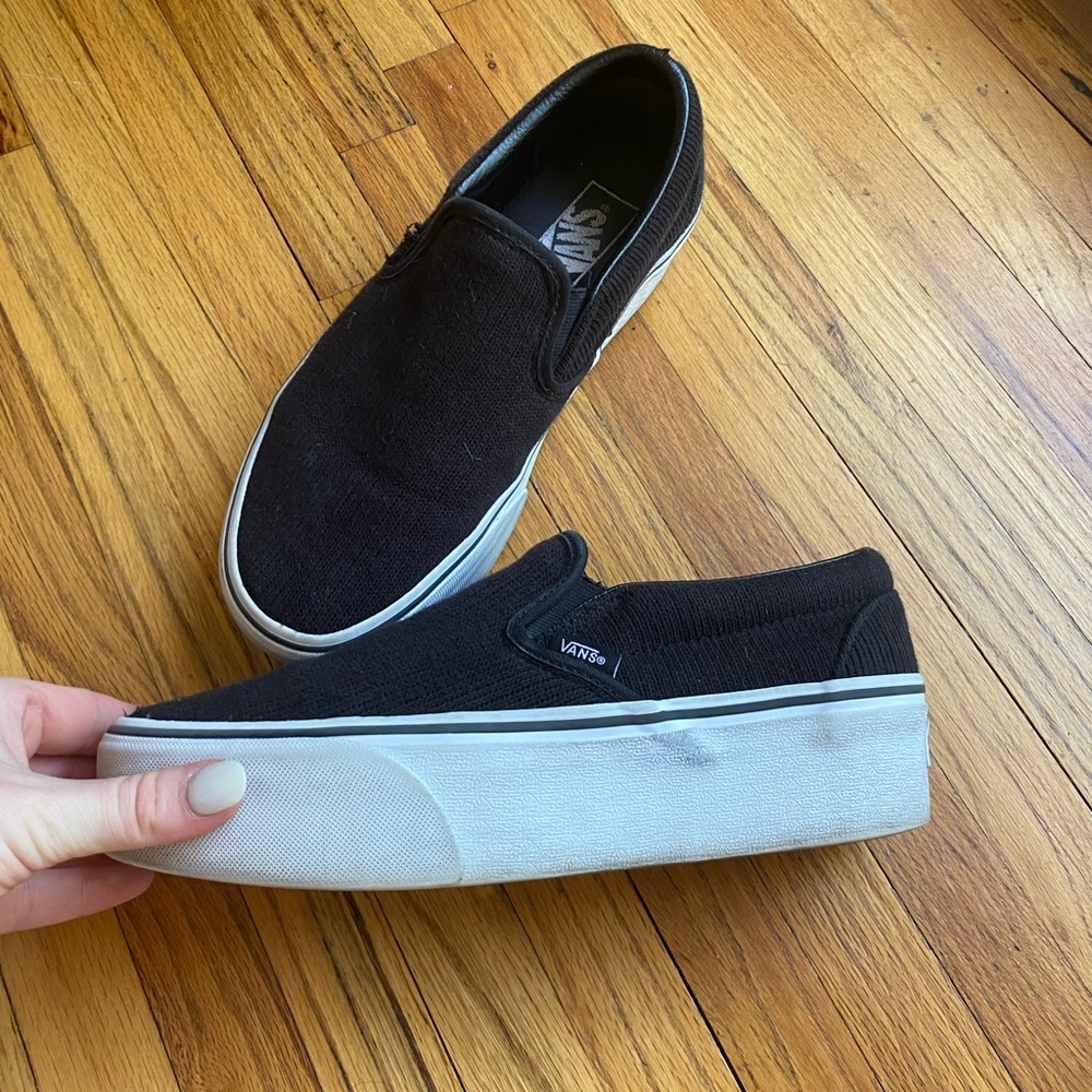 Black Platform Vans